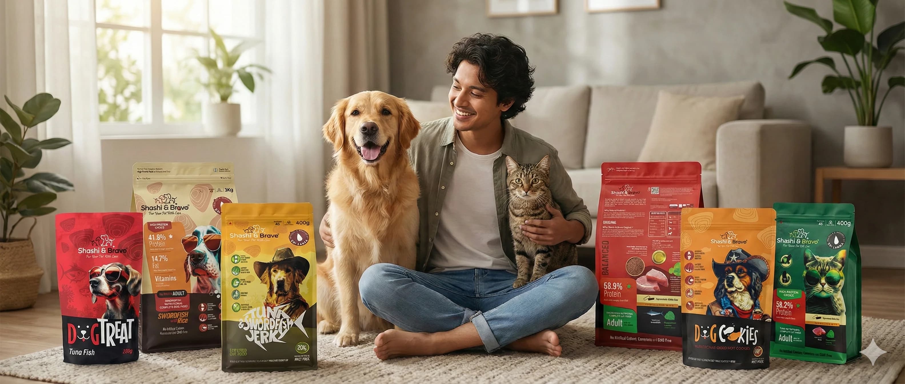 Premium Pet Nutrition - Happy pets with Shashi & Bravo products